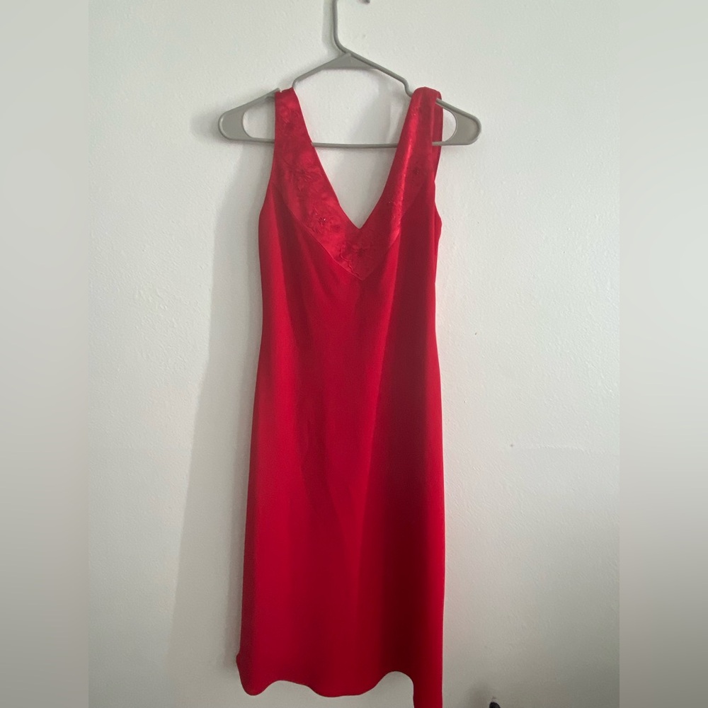 Evan Picone Red Sleeveless Dress